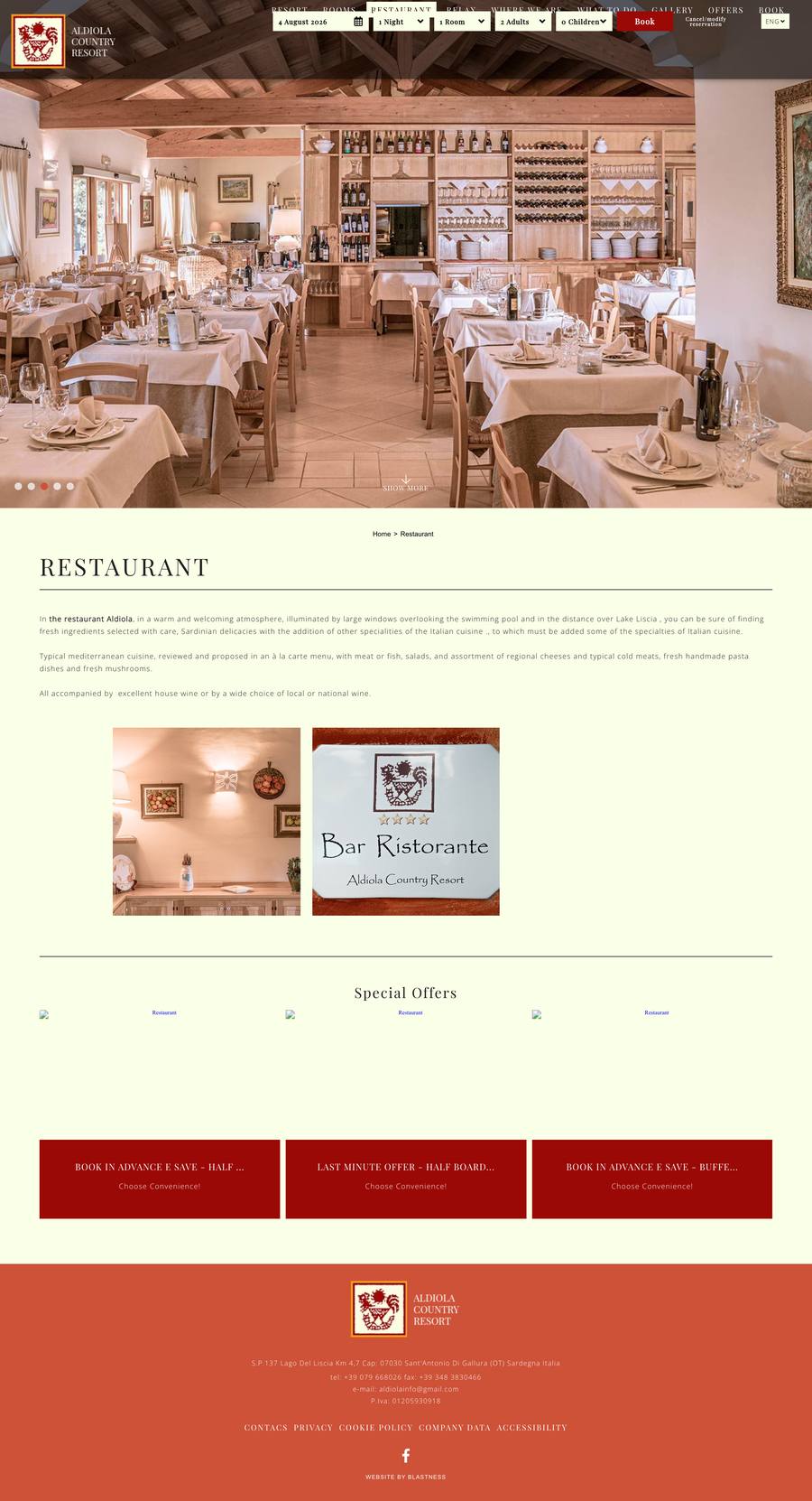 Aldiola Country Resort — Restaurant (desktop), original