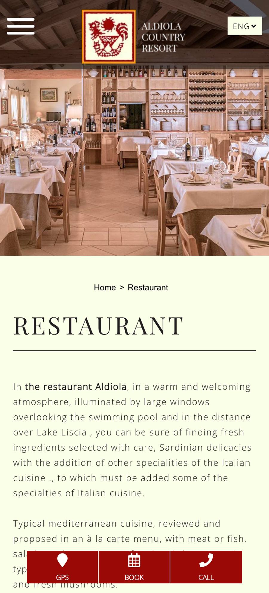 Aldiola Country Resort — Restaurant (mobile), original