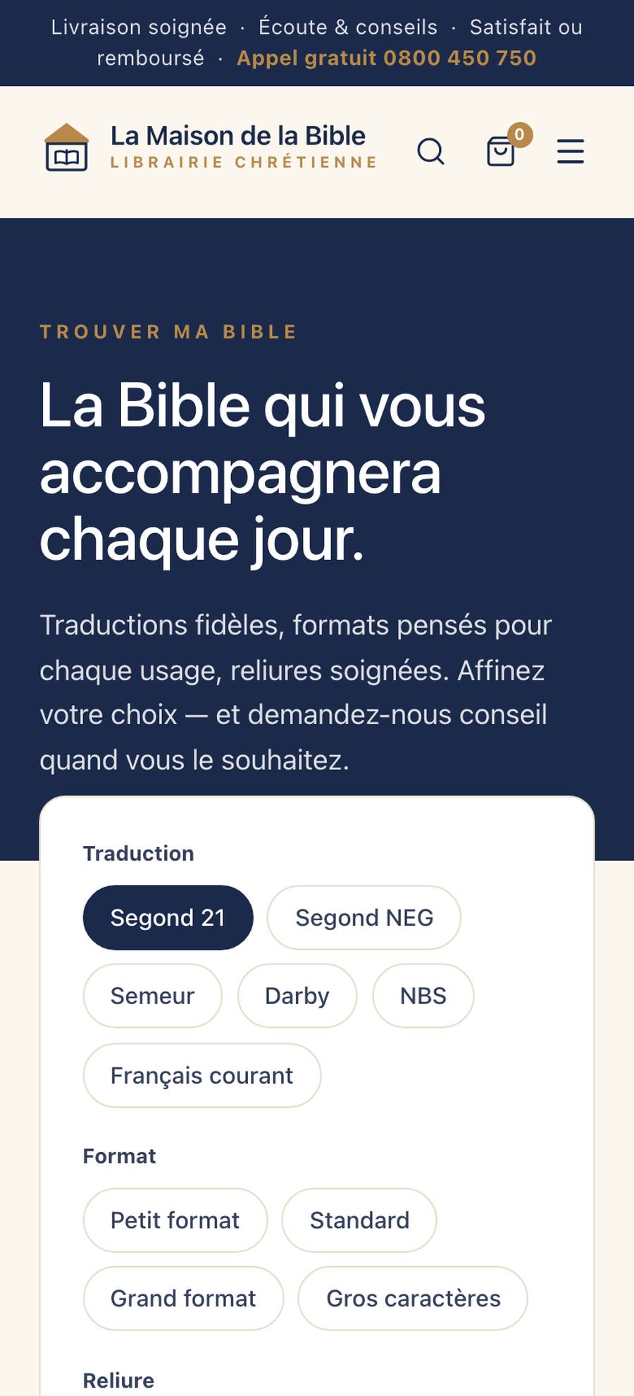 La Maison de la Bible — Bibles (mobile), rebuilt