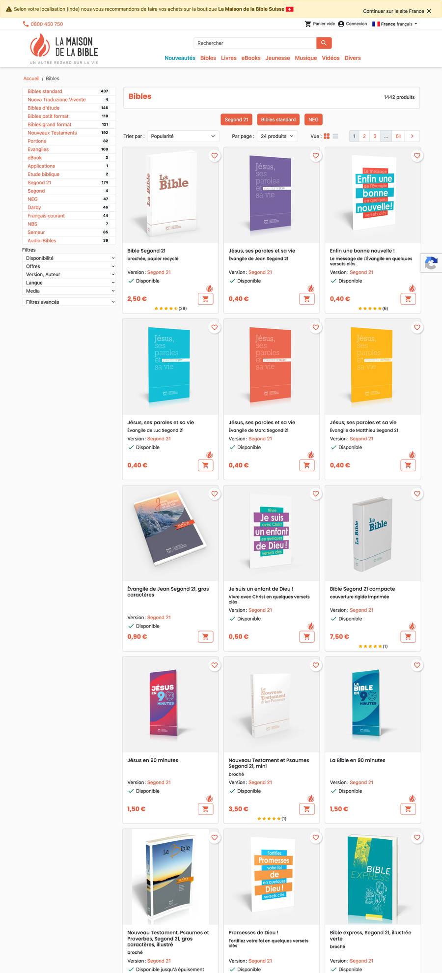La Maison de la Bible — Bibles (desktop), original