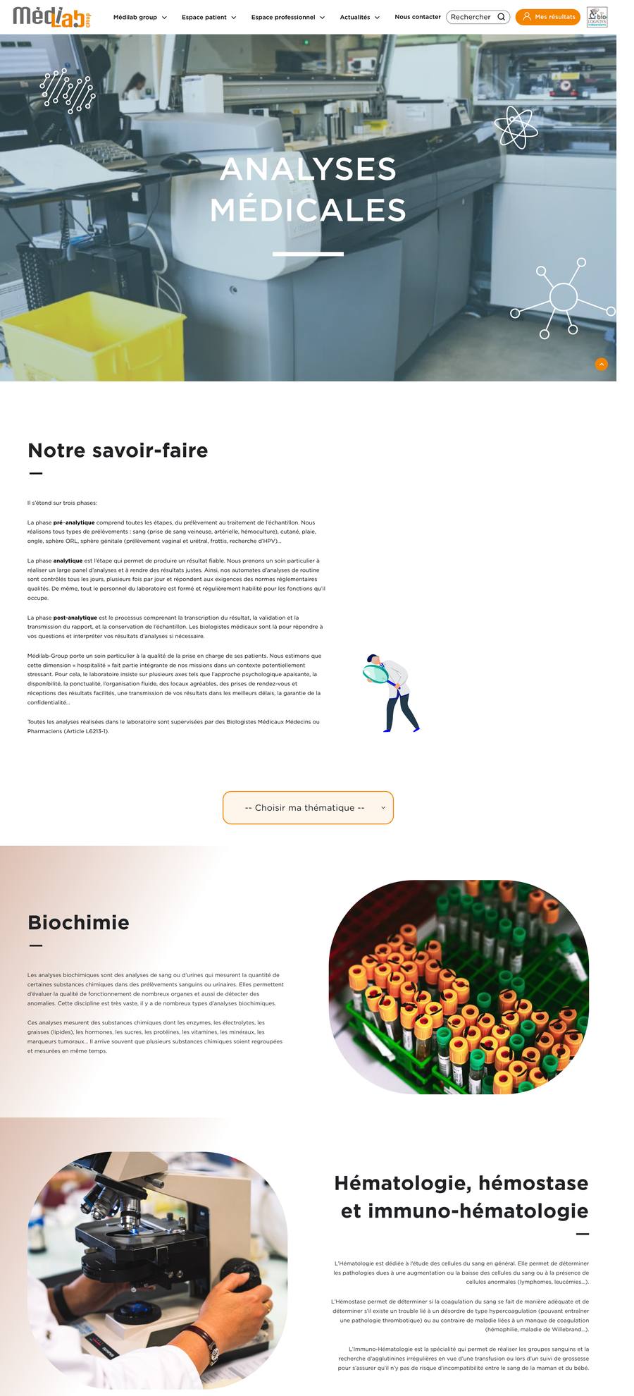Médilab Group — Analyses (desktop), original