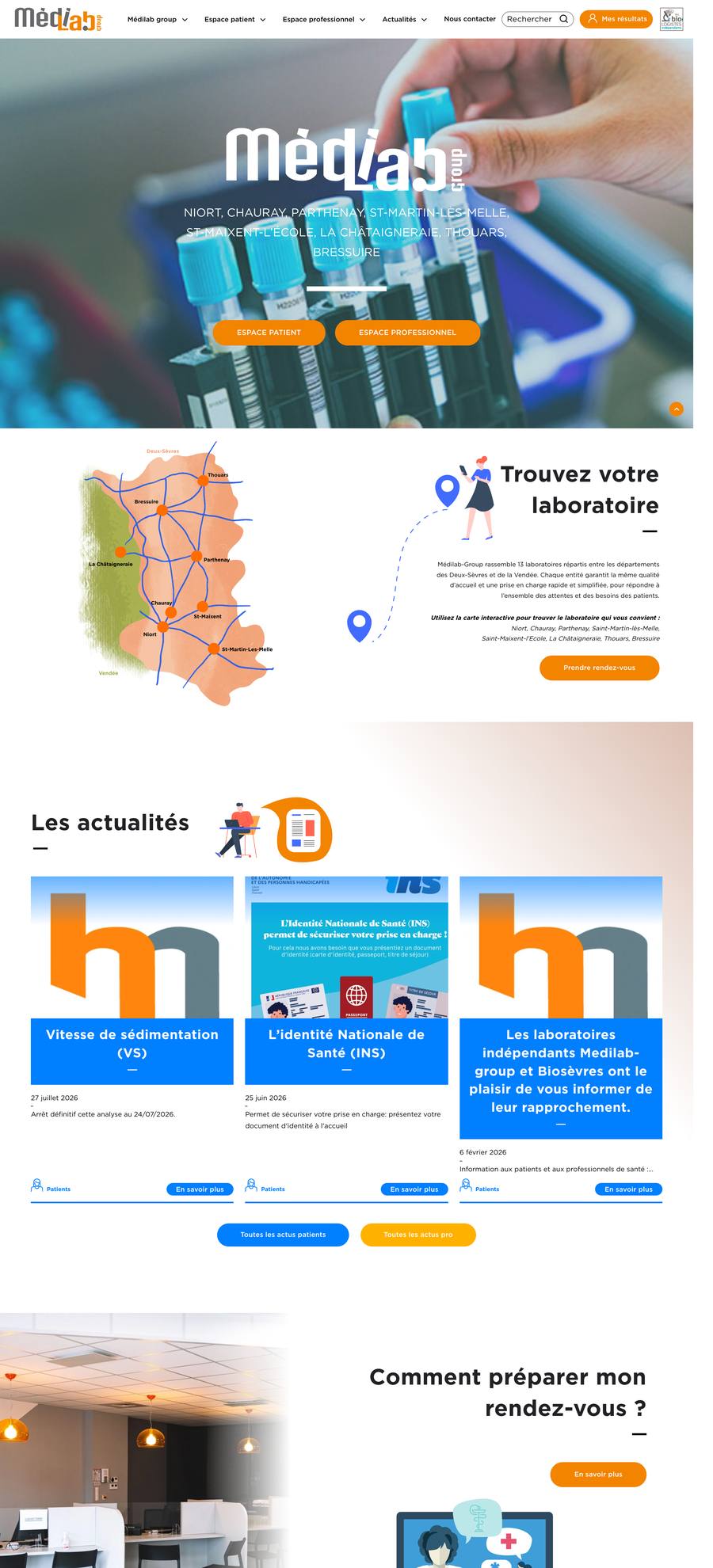 Médilab Group — Home (desktop), original