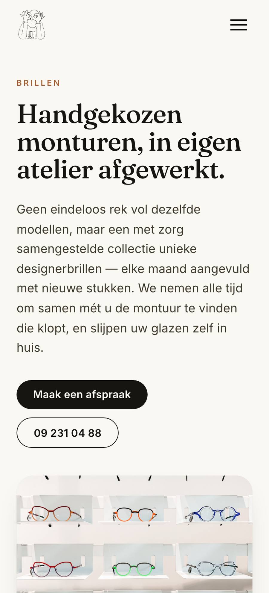 Optiek Hoet — Brillen (mobile), rebuilt