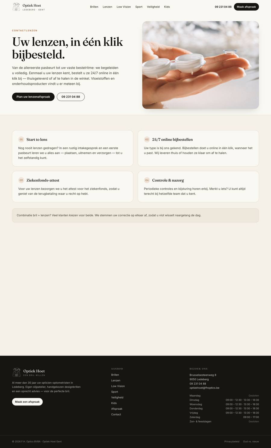 Optiek Hoet — Lenzen (desktop), rebuilt