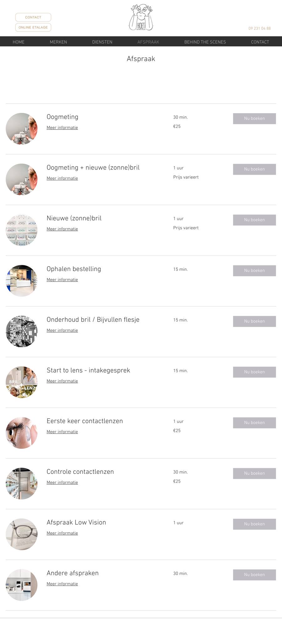 Optiek Hoet — Afspraak (mobile), original